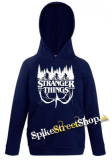 STRANGER THINGS - Logo Flip - tmavomodrá detská mikina