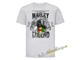 BOB MARLEY - Rebel Music Legend - šedé pánske tričko