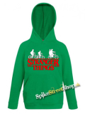 STRANGER THINGS - Bicycle Gang - zelená detská mikina