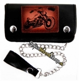 BIKER COLLECTION - Black Leather Wallet - peňaženka
