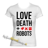 LOVE, DEATH & ROBOTS - Logo Crest - biele dámske tričko