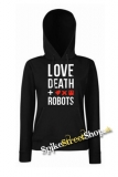 LOVE, DEATH & ROBOTS - Logo Crest - čierna dámska mikina
