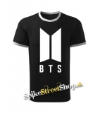 BTS - BANGTAN BOYS - Logo - čiernobiele chlapčenské tričko - CONTRAST BORDERS