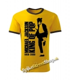 MICHAEL JACKSON - King Of Pop - žlté chlapčenské tričko - CONTRAST BORDERS