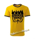 STRANGER THINGS - Logo Flip - žlté chlapčenské tričko - CONTRAST BORDERS