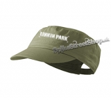 LINKIN PARK - Logo White - olivová šiltovka army cap