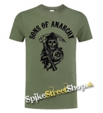 SONS OF ANARCHY - Reaper - khaki pánske tričko