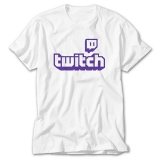TWITCH - Purple Logo Sign - biele detské tričko