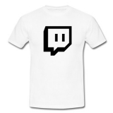 TWITCH - Black Crest - biele pánske tričko