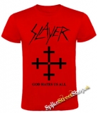 SLAYER - God Hates Us All - červené pánske tričko
