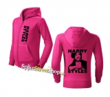 HARRY STYLES - Logo Portrait - ružová detská mikina na zips