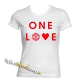 MANCHESTER UNITED - One Love - biele dámske tričko