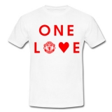 MANCHESTER UNITED - One Love - biele pánske tričko
