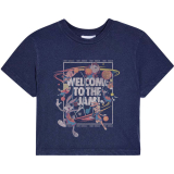 SPACE JAM - Welcome To The Jam - modré dámske tričko crop top KR