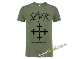 SLAYER - God Hates Us All - olivové pánske tričko