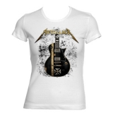 METALLICA - Hetfield Iron Cross Guitar - biele dámske tričko