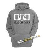 DEAD CAN DANCE - Logo Sign White Black- šedá pánska mikina