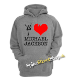I LOVE MICHAEL JACKSON - sivá detská mikina