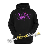 VIOLETTA - Pink Logo - čierna detská mikina