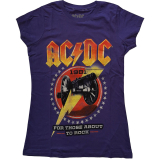 AC/DC - For Those About To Rock '81 - modré dámske tričko