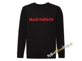 IRON MAIDEN - Red Logo - mikina bez kapuce