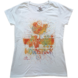 WOODSTOCK - Splatter - biele dámske tričko