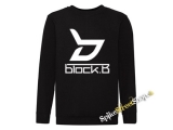 BLOCK B - Logo - čierna detská mikina bez kapuce