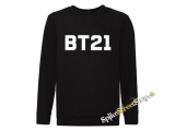 BT21 - Logo - čierna detská mikina bez kapuce