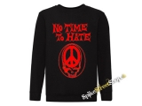 NO TIME TO HATE - Peace Skull - čierna detská mikina bez kapuce