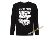 POLSKI FIAT 126p - čierna detská mikina bez kapuce