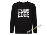 STRAIGHT EDGE - Logo - čierna detská mikina bez kapuce