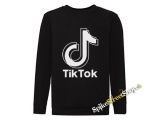 TIK TOK - Double Logo - čierna detská mikina bez kapuce