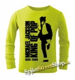 MICHAEL JACKSON - King Of Pop - limetkové detské tričko s dlhými rukávmi