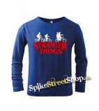 STRANGER THINGS - Bicycle Gang - modré pánske tričko s dlhými rukávmi