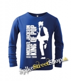 MICHAEL JACKSON - King Of Pop - modré pánske tričko s dlhými rukávmi