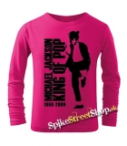 MICHAEL JACKSON - King Of Pop - ružové detské tričko s dlhými rukávmi