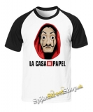PAPIEROVÝ DOM - LA CASA DE PAPEL - Logo & Mask - dvojfarebné pánske tričko