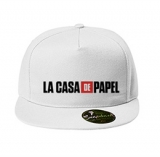 PAPIEROVÝ DOM - LA CASA DE PAPEL - Logo - biela šiltovka model "Snapback"