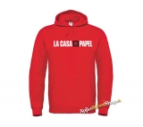 LA CASA DE PAPEL - Logo - červená pánska mikina