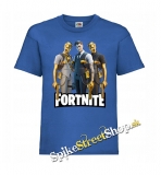 FORTNITE - Golden Skins - Azurovomodré pánske tričko