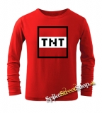MINECRAFT - TNT - červené detské tričko s dlhými rukávmi