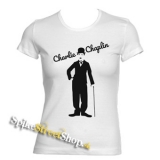 CHARLIE CHAPLIN - Portrait Motive 1 - biele dámske tričko