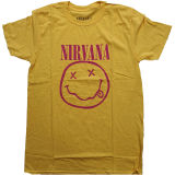NIRVANA - Pink Smiley - žlté pánske tričko
