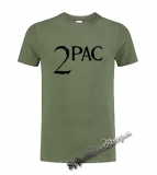 2 PAC - Logo - olivové pánske tričko