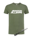 ABANDON ALL SHIPS - olivové pánske tričko