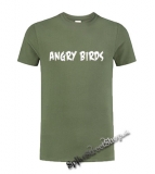 ANGRY BIRDS - Logo - olivové pánske tričko