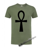 ANKH - Kríž - olivové pánske tričko