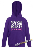 BLACKPINK - Logo & Band - fialová detská mikina