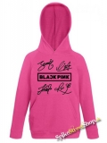 BLACKPINK - Logo & Signature - ružová pánska mikina