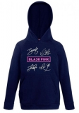 BLACKPINK - Logo & Signature - tmavomodrá pánska mikina